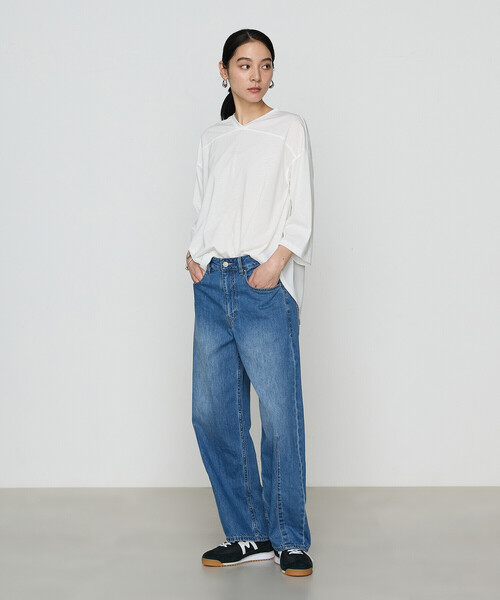 COMME CA（コムサ）の「8.9ozデニム カービーデニム（デニムパンツ・レディース・インディゴブルー/ブルー・11号/9号/7号）」の7枚目の写真