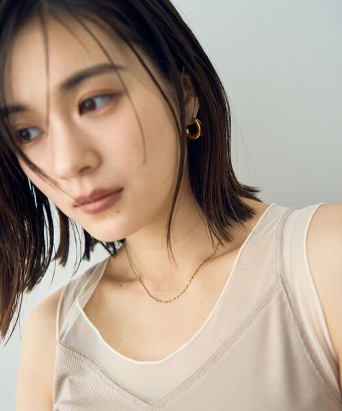 YECCA VECCA（イェッカヴェッカ）の「チュールMIXリブインナー（タンクトップ・レディース・アイボリー/ブラック/ベージュ・FREE）」の19枚目の写真