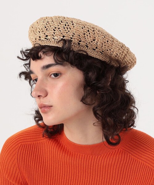 La Maison de Lyllis(メゾンドリリス)の「La Maison de Lyllis TAHOE ベレー帽(ハンチング/ベレー帽・レディース・ダークブラウン/ライトベージュ・FREE)」の3枚目の写真