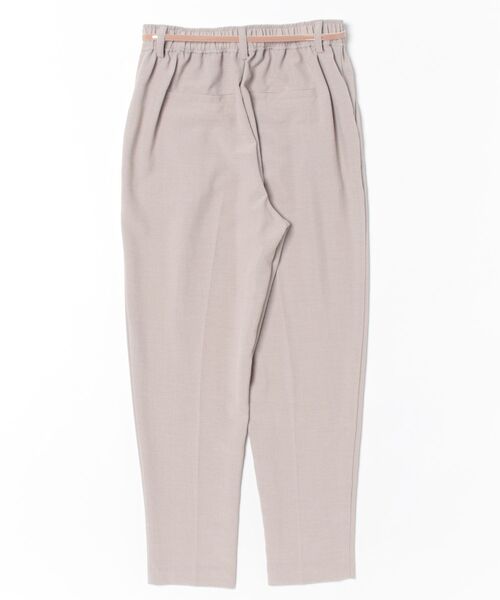 m.f.editorial（エムエフエディトリアル）の「【ウォッシャブル 】m.f.エディトリアル レディース 麻調合繊 ベルト付き テーパードパンツ(セットアップ可能)（スーツパンツ・レディース・グリーン系その他/ネイビー/ライトグレー/ブラウン・MEDIUM/LARGE）」の5枚目の写真