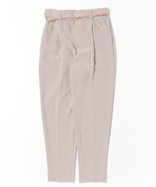 m.f.editorial（エムエフエディトリアル）の「【ウォッシャブル 】m.f.エディトリアル レディース 麻調合繊 ベルト付き テーパードパンツ(セットアップ可能)（スーツパンツ・レディース・グリーン系その他/ネイビー/ライトグレー/ブラウン・MEDIUM/LARGE）」の21枚目の写真