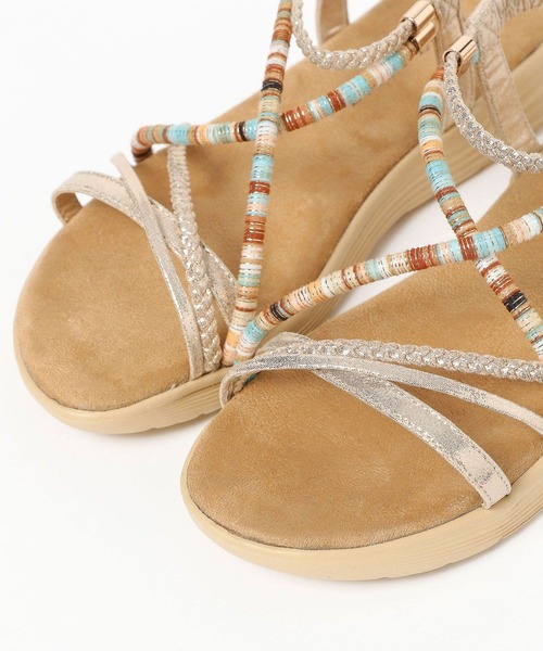 BAYFLOW（ベイフロー）の「[ゴムストラップでさっと着脱]エスニックロープサンダル（サンダル・レディース・ゴールド/ブラック・MEDIUM/LARGE）」の10枚目の写真