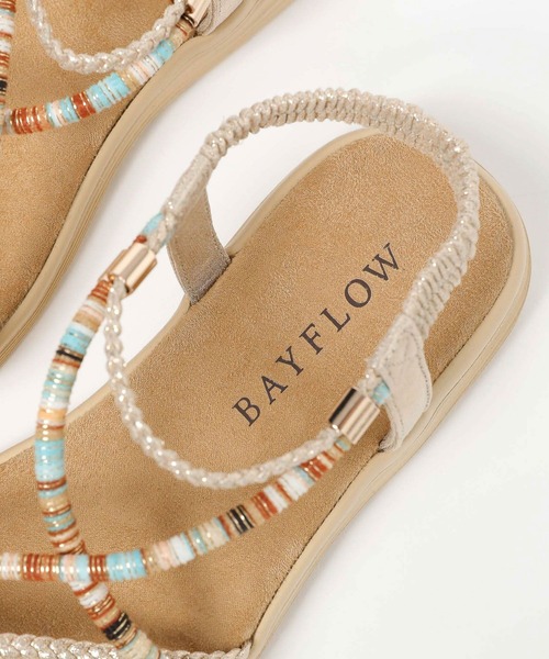 BAYFLOW（ベイフロー）の「[ゴムストラップでさっと着脱]エスニックロープサンダル（サンダル・レディース・ゴールド/ブラック・MEDIUM/LARGE）」の12枚目の写真