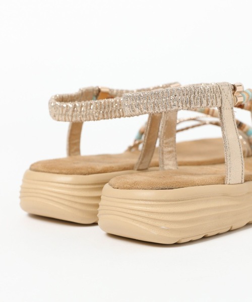 BAYFLOW（ベイフロー）の「[ゴムストラップでさっと着脱]エスニックロープサンダル（サンダル・レディース・ゴールド/ブラック・MEDIUM/LARGE）」の13枚目の写真