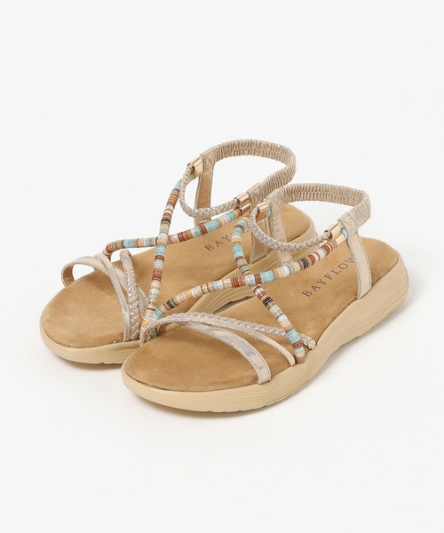 BAYFLOW（ベイフロー）の「[ゴムストラップでさっと着脱]エスニックロープサンダル（サンダル・レディース・ゴールド/ブラック・MEDIUM/LARGE）」の18枚目の写真