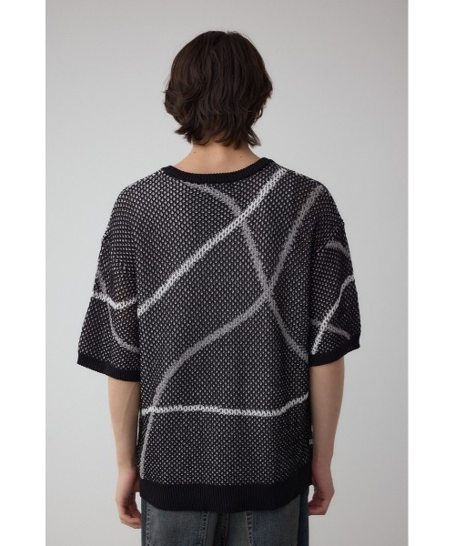 AZUL by moussy（アズールバイマウジー）の「ライン柄クルーネック半袖ニット（ニット/セーター・メンズ・ホワイト系その他/ブルー系その他/ブラック系その他・MEDIUM/LARGE）」の18枚目の写真