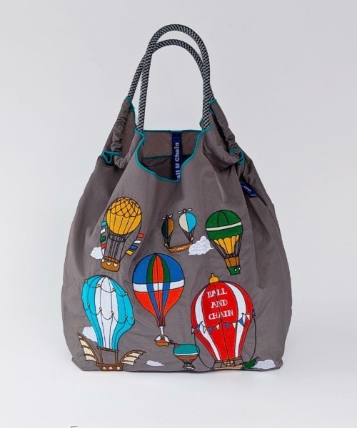 Ball&Chain（ボールアンドチェーン）の「[Ball&Chain]shopping bag-BALLOONS(M)（エコバッグ/サブバッグ・レディース・ターコイズブルー/ピンク/グレー・FREE）」の10枚目の写真