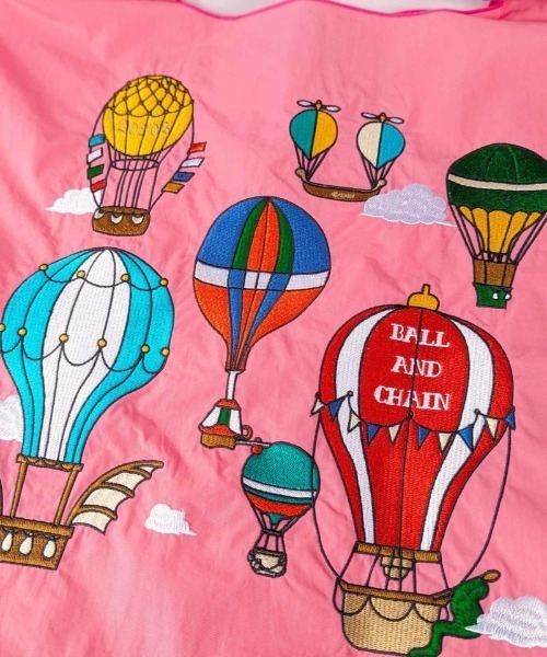 Ball&Chain（ボールアンドチェーン）の「[Ball&Chain]shopping bag-BALLOONS(M)（エコバッグ/サブバッグ・レディース・ターコイズブルー/ピンク/グレー・FREE）」の6枚目の写真