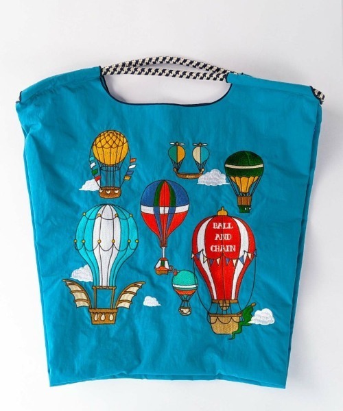 Ball&Chain（ボールアンドチェーン）の「[Ball&Chain]shopping bag-BALLOONS(M)（エコバッグ/サブバッグ・レディース・ターコイズブルー/ピンク/グレー・FREE）」の8枚目の写真