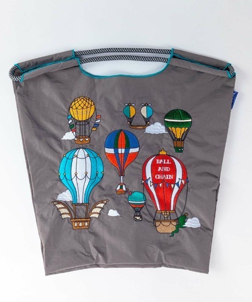Ball&Chain（ボールアンドチェーン）の「[Ball&Chain]shopping bag-BALLOONS(M)（エコバッグ/サブバッグ・レディース・ターコイズブルー/ピンク/グレー・FREE）」の11枚目の写真