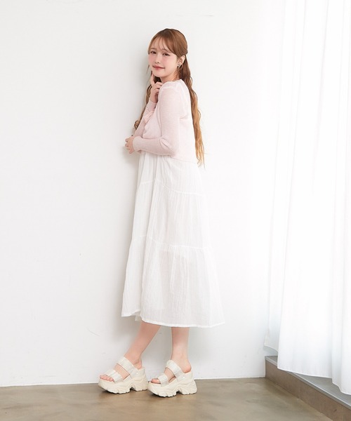 paravion（パラビオン）の「レースリボンシアーカーディガン（カーディガン/ボレロ・レディース・ライトブルー/イエロー/ピンク/ホワイト・FREE）」の9枚目の写真