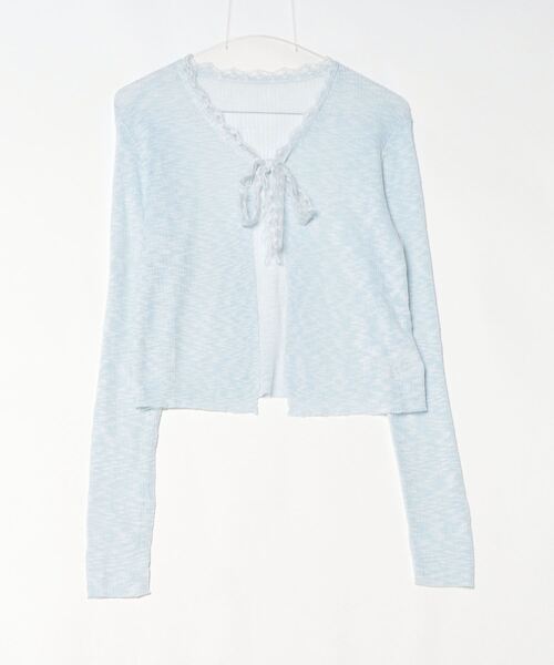 paravion（パラビオン）の「レースリボンシアーカーディガン（カーディガン/ボレロ・レディース・ライトブルー/イエロー/ピンク/ホワイト・FREE）」の17枚目の写真