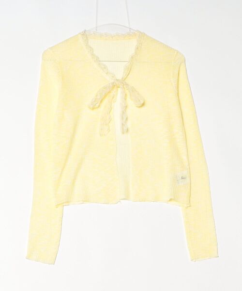 paravion（パラビオン）の「レースリボンシアーカーディガン（カーディガン/ボレロ・レディース・ライトブルー/イエロー/ピンク/ホワイト・FREE）」の18枚目の写真