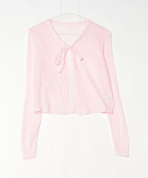 paravion（パラビオン）の「レースリボンシアーカーディガン（カーディガン/ボレロ・レディース・ライトブルー/イエロー/ピンク/ホワイト・FREE）」の19枚目の写真