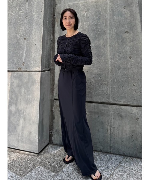styling/(スタイリング)の「【S/S(エスバイエス)】<ウォッシャブル・UVカット>ロングスカート(スカート・レディース・ブラック/カーキ・0/1)」の2枚目の写真