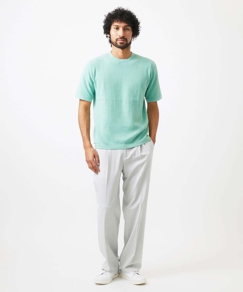 MICHEL KLEIN HOMME (ミッシェルクランオム)の「モノグラム柄半袖ニット(ニット/セーター・メンズ・ホワイト/ブラック/カーキ・MEDIUM/LARGE/X-LARGE)」の14枚目の写真