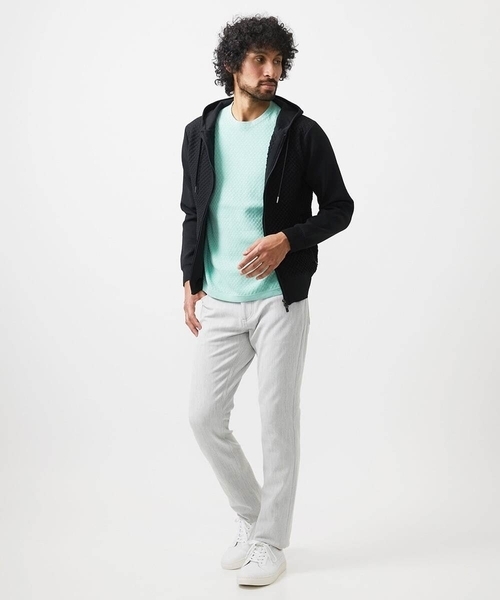 MICHEL KLEIN HOMME (ミッシェルクランオム)の「モノグラム柄半袖ニット(ニット/セーター・メンズ・ホワイト/ブラック/カーキ・MEDIUM/LARGE/X-LARGE)」の16枚目の写真