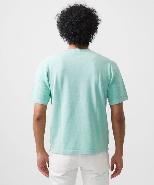 MICHEL KLEIN HOMME (ミッシェルクランオム)の「モノグラム柄半袖ニット(ニット/セーター・メンズ・ホワイト/ブラック/カーキ・MEDIUM/LARGE/X-LARGE)」の13枚目の写真