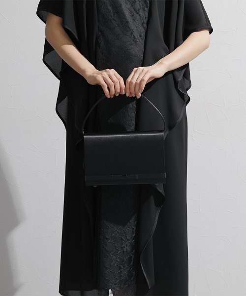 Callarus Black Formal(カラルスブラックフォーマル)の「喪服・礼服|フォーマルバック・袱紗セット〔Callarus〕(ハンドバッグ・レディース・ブラック・FREE)」の4枚目の写真