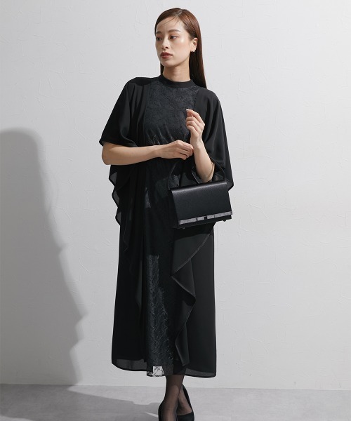 Callarus Black Formal(カラルスブラックフォーマル)の「喪服・礼服|フォーマルバック・袱紗セット〔Callarus〕(ハンドバッグ・レディース・ブラック・FREE)」の5枚目の写真