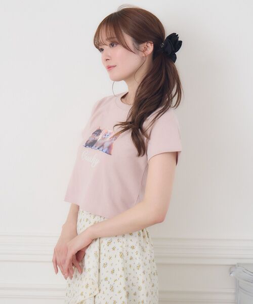 ems excite(エムズエキサイト)の「catプリントTEE(Tシャツ/カットソー・レディース・オフホワイト/ブルー/ピンク・FREE)」の12枚目の写真