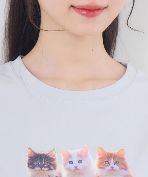 ems excite（エムズエキサイト）の「catプリントTEE（Tシャツ
