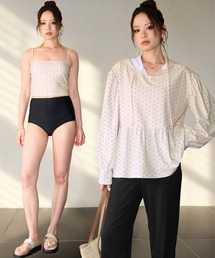 OSYAREVO（オシャレボ）の「水着 レディース 体型カバー ラッシュガード 紫外線カット率 99％以上 UPF50+ uvカット フィットネス 水陸両用 フーディトップス ビキニ セットアップ セパレート（水着・レディース）」