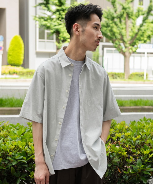 URBAN RESEARCH DOORS（アーバンリサーチドアーズ）の「ヘンプコットン レギュラーカラーシャツ（シャツ/ブラウス・メンズ・ネイビー/ブルー/チャコールグレー/グレー系その他・MEDIUM/LARGE）」の7枚目の写真