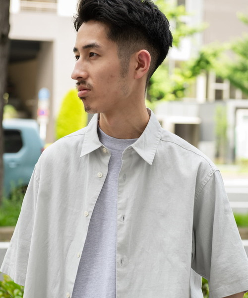 URBAN RESEARCH DOORS（アーバンリサーチドアーズ）の「ヘンプコットン レギュラーカラーシャツ（シャツ/ブラウス・メンズ・ネイビー/ブルー/チャコールグレー/グレー系その他・MEDIUM/LARGE）」の8枚目の写真