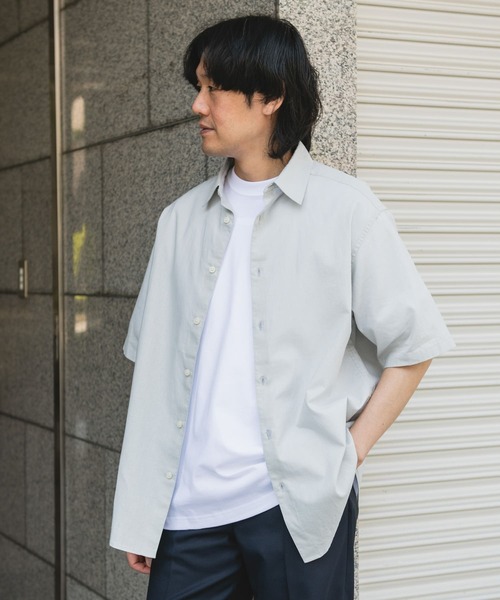 URBAN RESEARCH DOORS（アーバンリサーチドアーズ）の「ヘンプコットン レギュラーカラーシャツ（シャツ/ブラウス・メンズ・ネイビー/ブルー/チャコールグレー/グレー系その他・MEDIUM/LARGE）」の13枚目の写真