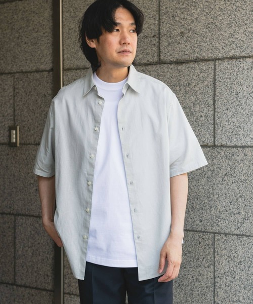 URBAN RESEARCH DOORS（アーバンリサーチドアーズ）の「ヘンプコットン レギュラーカラーシャツ（シャツ/ブラウス・メンズ・ネイビー/ブルー/チャコールグレー/グレー系その他・MEDIUM/LARGE）」の15枚目の写真