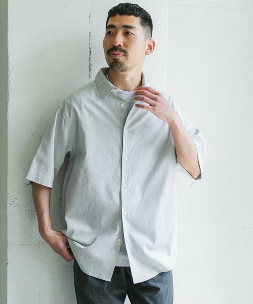 URBAN RESEARCH DOORS（アーバンリサーチドアーズ）の「ヘンプコットン レギュラーカラーシャツ（シャツ/ブラウス・メンズ・ネイビー/ブルー/チャコールグレー/グレー系その他・MEDIUM/LARGE）」の21枚目の写真