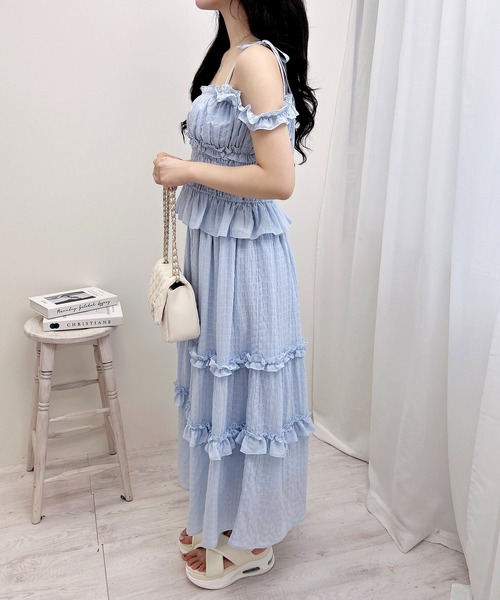 INGNI（イング）の「2Wayフリルシアーキャミブラウス（シャツ/ブラウス・レディース・ブルー/オフホワイト/ピンク/ブラック・M）」の18枚目の写真