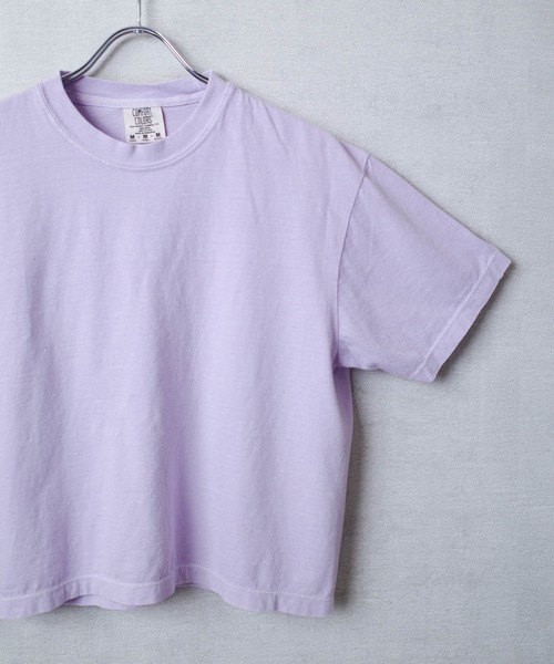 comfort colors(コンフォートカラーズ)の「【COMFORT COLORS】6.1oz レディース ピグメント ボクシーTシャツ(Tシャツ/カットソー・メンズ・スミクロ/ミント/ライトパープル・MEDIUM/LARGE)」の21枚目の写真