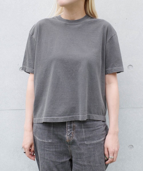 comfort colors(コンフォートカラーズ)の「【COMFORT COLORS】6.1oz レディース ピグメント ボクシーTシャツ(Tシャツ/カットソー・メンズ・スミクロ/ミント/ライトパープル・MEDIUM/LARGE)」の5枚目の写真