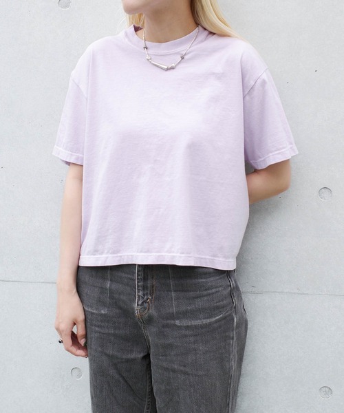 comfort colors(コンフォートカラーズ)の「【COMFORT COLORS】6.1oz レディース ピグメント ボクシーTシャツ(Tシャツ/カットソー・メンズ・スミクロ/ミント/ライトパープル・MEDIUM/LARGE)」の14枚目の写真