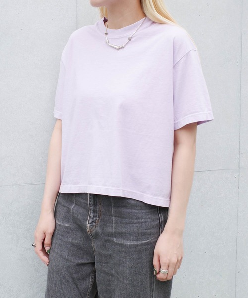 comfort colors(コンフォートカラーズ)の「【COMFORT COLORS】6.1oz レディース ピグメント ボクシーTシャツ(Tシャツ/カットソー・メンズ・スミクロ/ミント/ライトパープル・MEDIUM/LARGE)」の15枚目の写真
