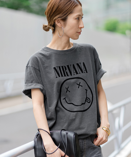 FRAMeWORK(フレームワーク)の「GOOD ROCK SPEED/グッドロックスピード NIRVANA(Tシャツ/カットソー・レディース・スミクロ・FREE)」の1枚目の写真
