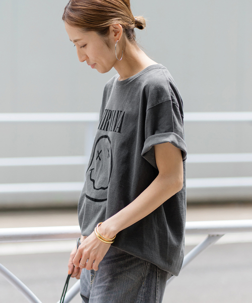 FRAMeWORK(フレームワーク)の「GOOD ROCK SPEED/グッドロックスピード NIRVANA(Tシャツ/カットソー・レディース・スミクロ・FREE)」の7枚目の写真