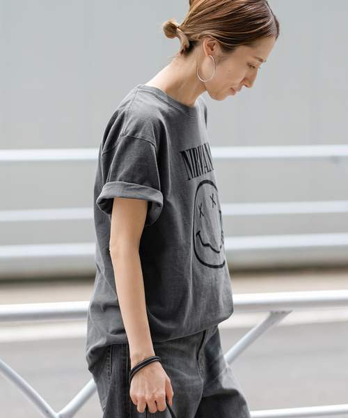 FRAMeWORK(フレームワーク)の「GOOD ROCK SPEED/グッドロックスピード NIRVANA(Tシャツ/カットソー・レディース・スミクロ・FREE)」の8枚目の写真