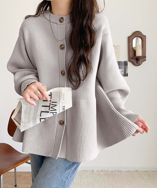 未使用級✨ルルウィルビー ペプラムフリルカーディガン ロゴ金ボタン 洗える M ゴールドボタンペプラムカーディガン[J by blue] – BLUE ONLINE