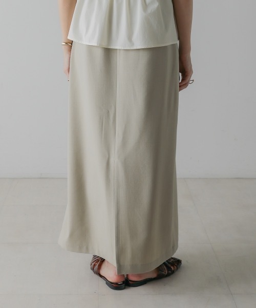CIEL'AIR(シエルエアー)の「LINEN LIKE SKIRT (リネンライクスカート)(スカート・レディース・ブラック/オリーブ・FREE)」の11枚目の写真