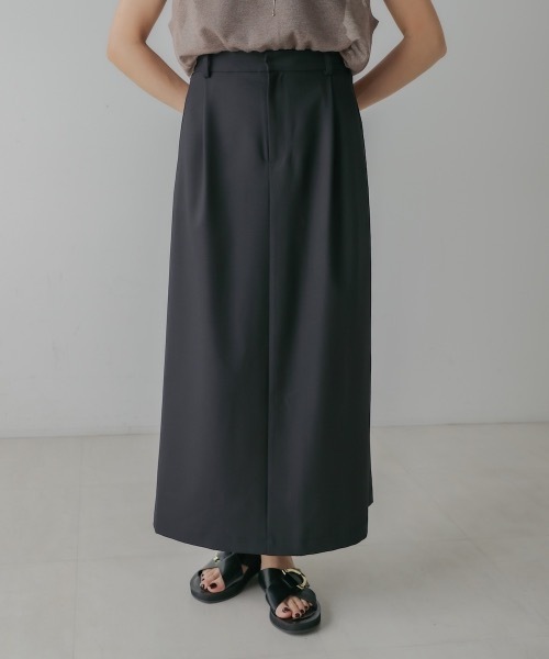 CIEL'AIR(シエルエアー)の「LINEN LIKE SKIRT (リネンライクスカート)(スカート・レディース・ブラック/オリーブ・FREE)」の13枚目の写真
