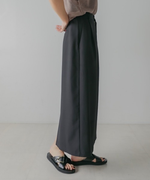 CIEL'AIR(シエルエアー)の「LINEN LIKE SKIRT (リネンライクスカート)(スカート・レディース・ブラック/オリーブ・FREE)」の16枚目の写真