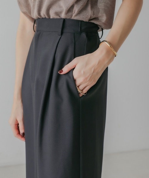 CIEL'AIR(シエルエアー)の「LINEN LIKE SKIRT (リネンライクスカート)(スカート・レディース・ブラック/オリーブ・FREE)」の20枚目の写真