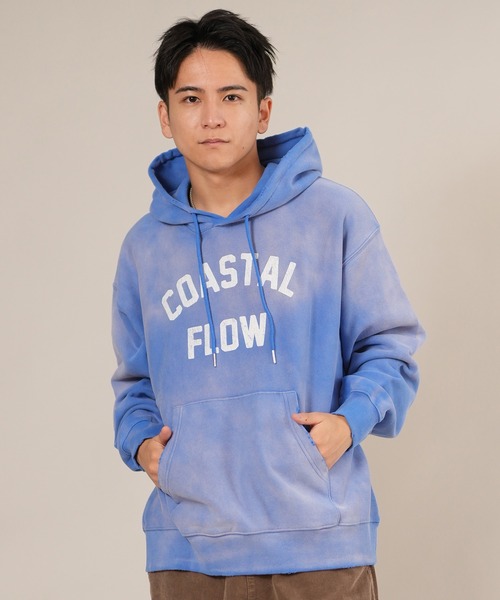 ムラサキスポーツ(ムラサキスポーツ)の「DEAR LAUREL/ディアローレル パーカー/プルオーバー フロント/バックプリント D25F-1202(パーカー・メンズ・ライトブルー/ネイビー/スミクロ/レッド・M/L)」の11枚目の写真