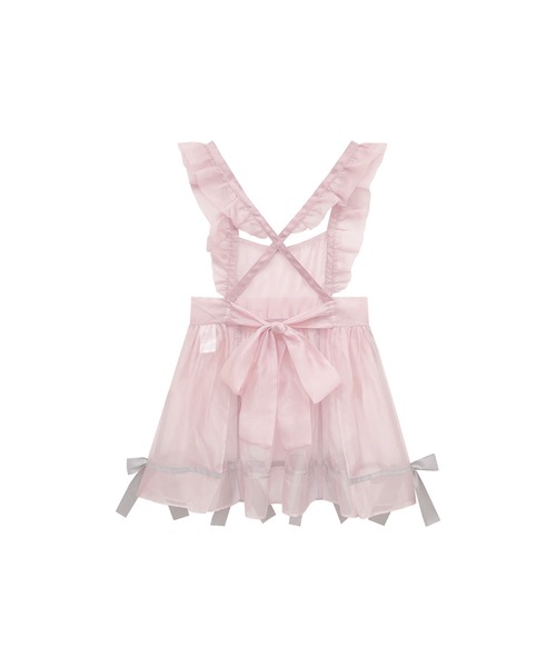 Honey Cinnamon(ハニーシナモン)の「シアーエプロンセットワンピース(ワンピース・レディース・ブラック×ホワイト/グレー×ピンク・FREE)」の21枚目の写真