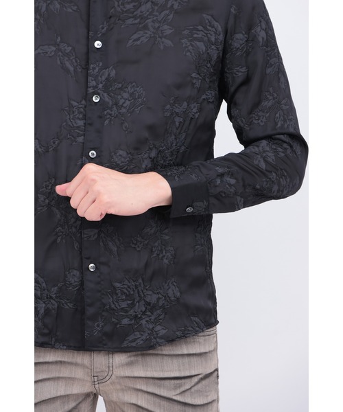 TORNADO MART（トルネードマート）の「ｻﾃﾝｵｰｶﾞﾝｼﾞｰｼｭﾘﾝｸﾌﾗﾜｰﾌﾟﾘﾝﾄｼｬﾂ（シャツ/ブラウス・メンズ・ホワイト/ブラック・M/L/LL）」の10枚目の写真