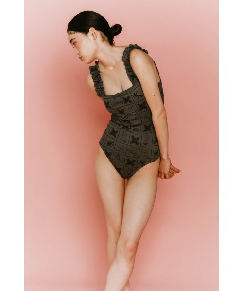 back open flower swim suit（水着）｜Knuth Marf
