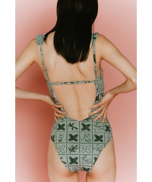 Knuth Marf ビキニ back open flower swim suit（水着）｜Knuth Marf